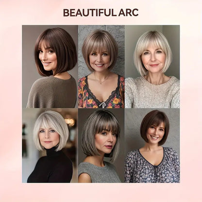 2025 New Summer Breathable  Straight Hair Topper With Bangs For Thinning Hair