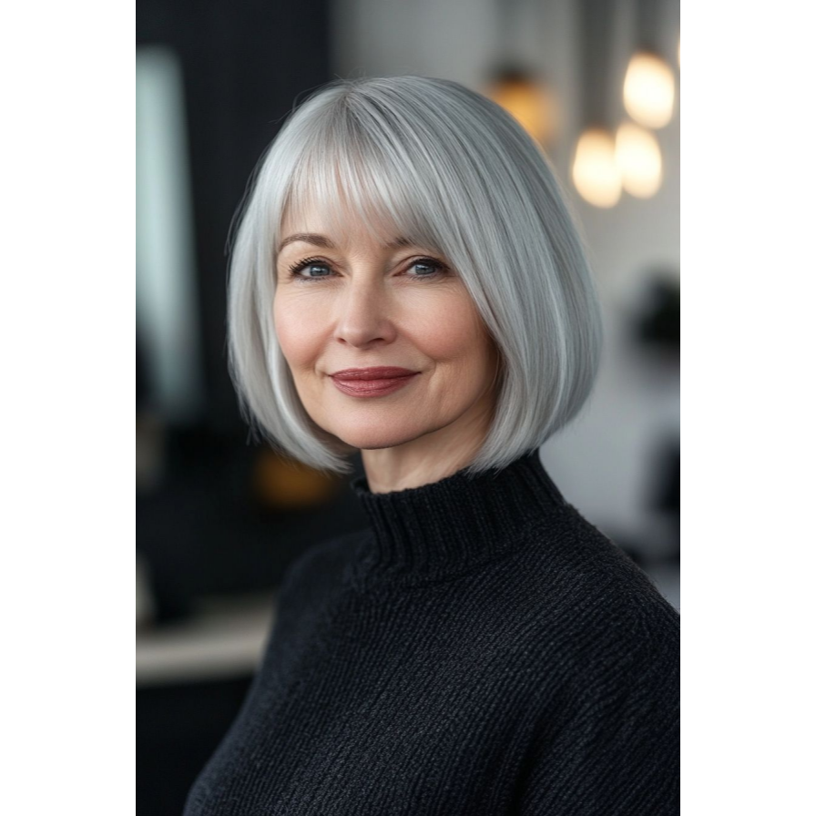 2025 New Straight Hair Topper With Bangs-Instant Volume in Seconds