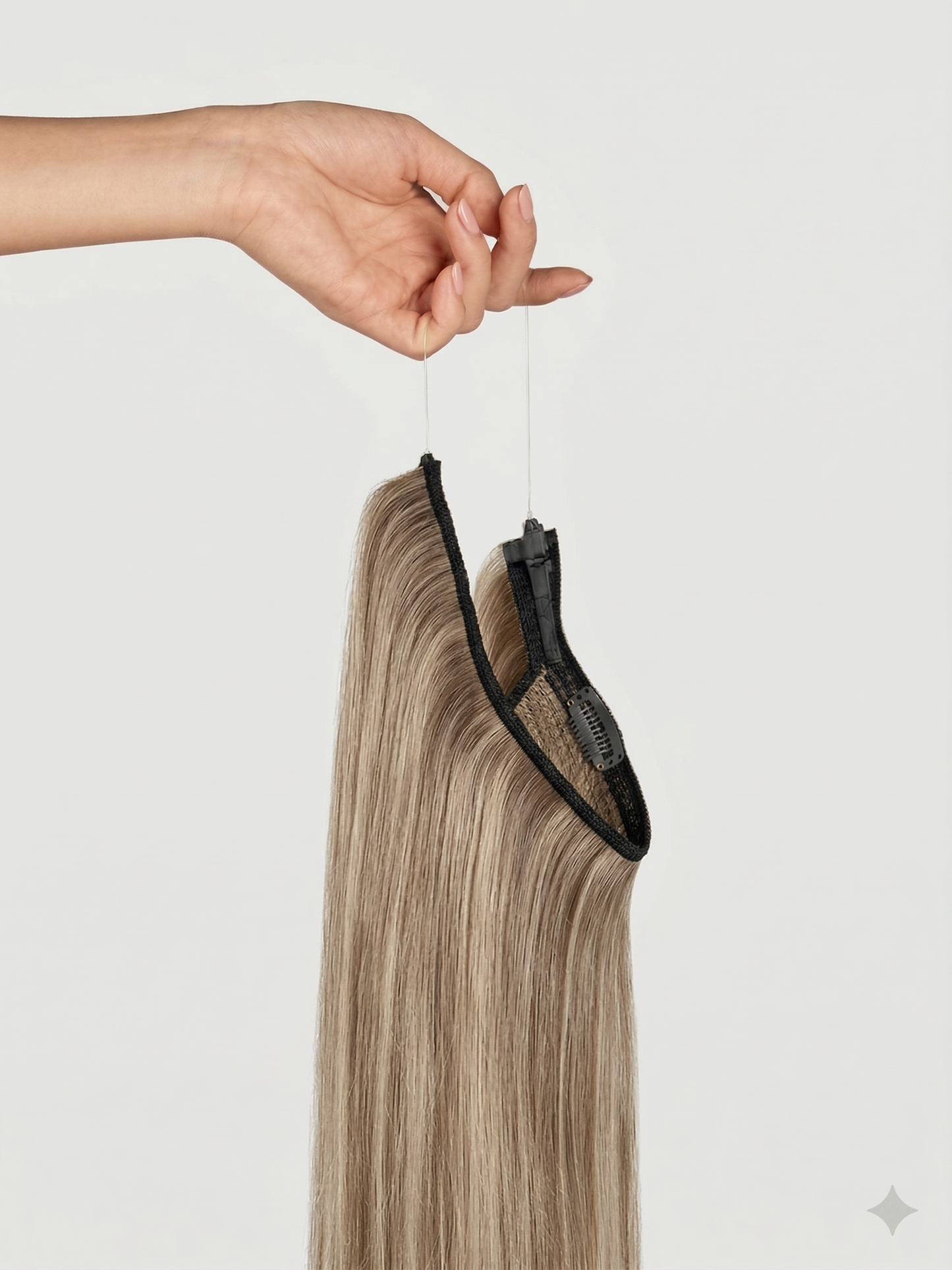 100% Human Hair Halo Extensions - Dimensional Natural Blonde