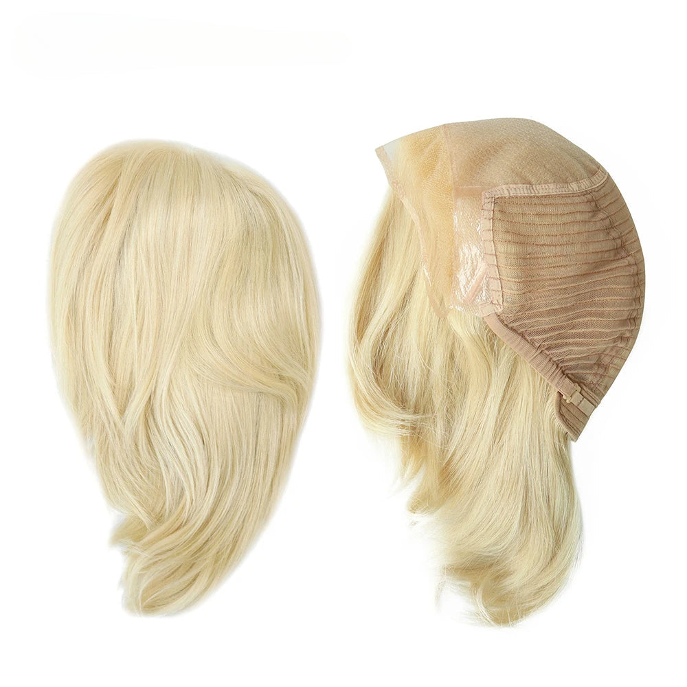 100% European Virgin Hair Wig Silky Straight Short Human Hair French Lace Front Wigs