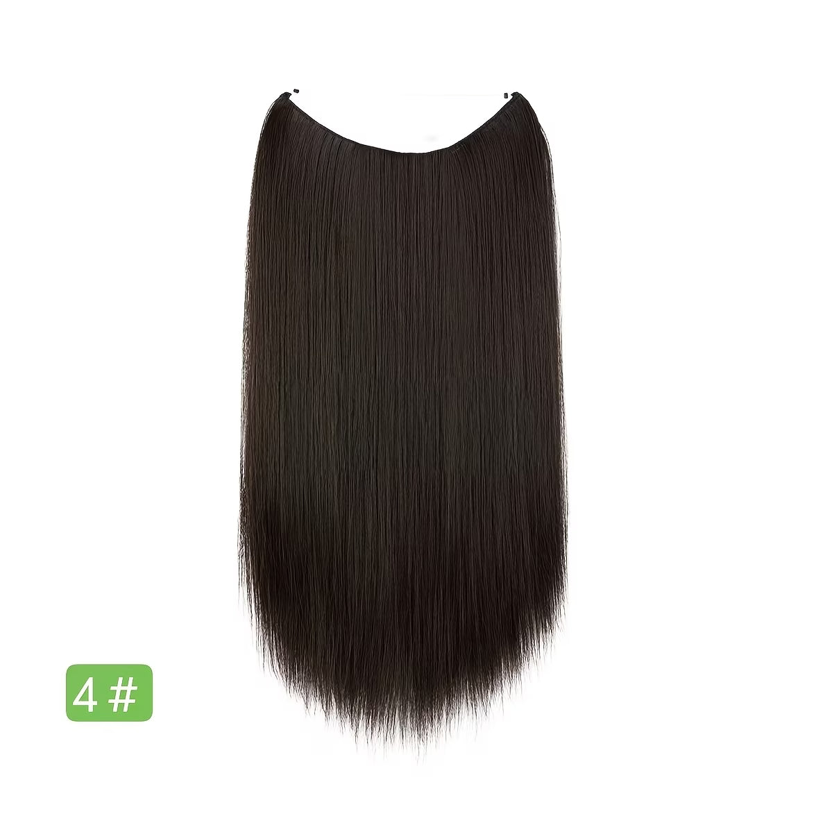 Secure Fit Hybrid Halo Hair Extensions - Non-Slip Clips & Invisible Wire, Seamless Natural Synthetic Fiber for Instant Volume & Thickness