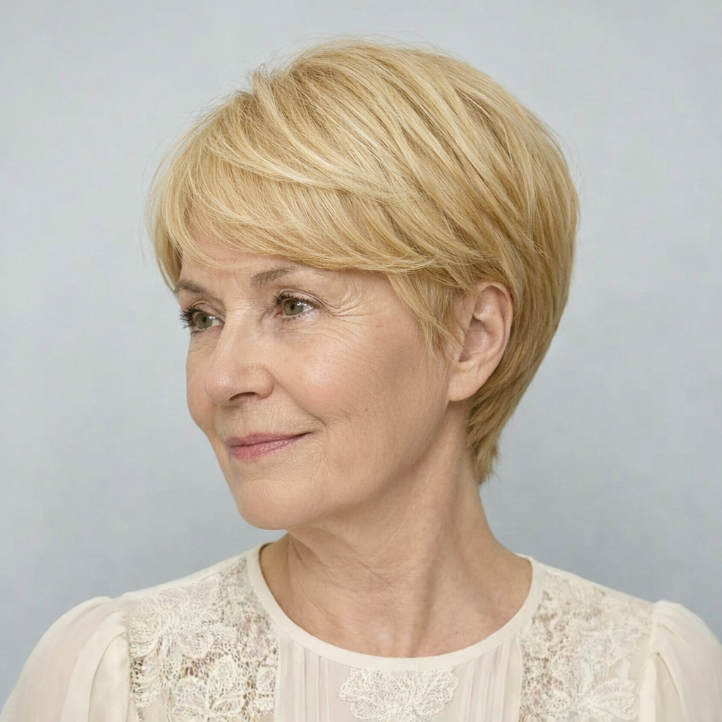 Seamless Pixie Cut Hair Topper — Volumizing Crown Hairpiece