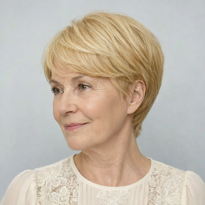 Seamless Pixie Cut Hair Topper — Volumizing Crown Hairpiece