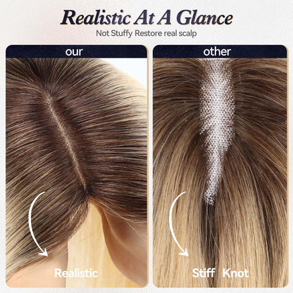 2025 New Lightweight&Breathable Straight Hair Topper For Women With Thinning Hair