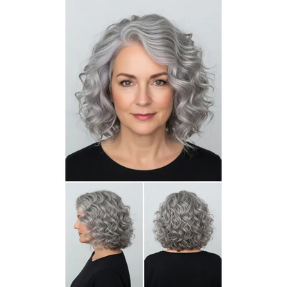 2025 New Curly Hair Toppers for Women with Thinning Hair-Cover Grays, Boost Volume - VIVACROWN
