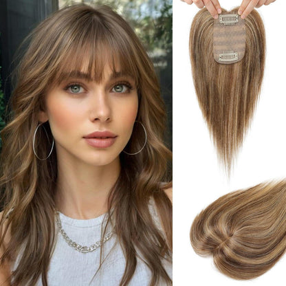 2.5"x3.5" Silk Effect 100% Human Hair Topper for Women