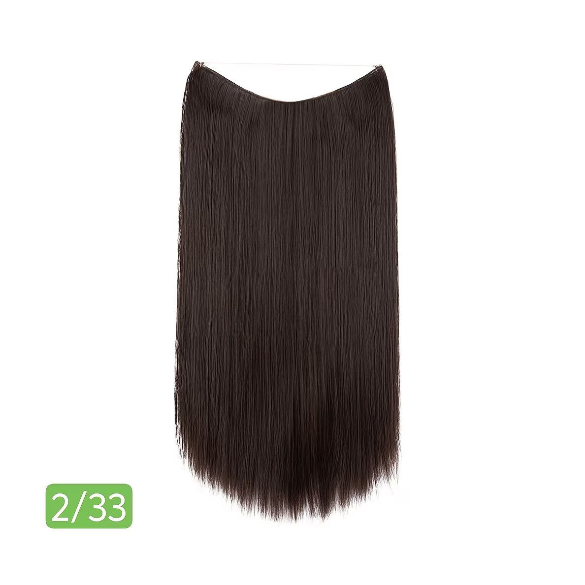 Secure Fit Hybrid Halo Hair Extensions - Non-Slip Clips & Invisible Wire, Seamless Natural Synthetic Fiber for Instant Volume & Thickness