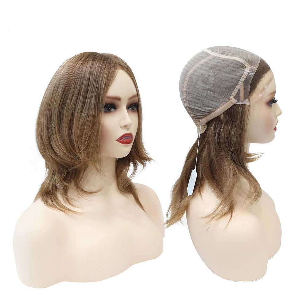 100% European Virgin Hair Wig Silky Straight Short Human Hair French Lace Front Wigs