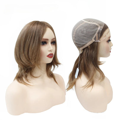 100% European Virgin Hair Wig Silky Straight Short Human Hair French Lace Front Wigs