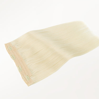 Secure Fit Hybrid Halo Hair Extensions - Non-Slip Clips & Invisible Wire, Seamless Natural Synthetic Fiber for Instant Volume & Thickness