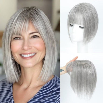 130% Density Clip-In Hair Topper for Thinning Crown-Instant Volume in Seconds.
