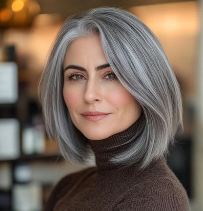 2025 New Comfortable and Breathable Straight Hair Topper For Thinning Hair