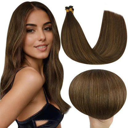 Best Hair Genius Weft Real Human Hair Brown (#red4)