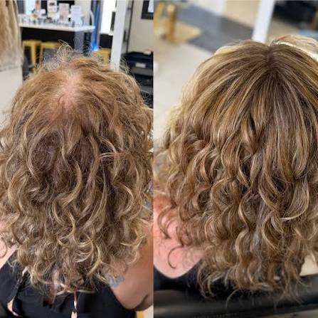 Luxury curly hair toppers for women with thinning hair