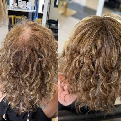 Luxury curly hair toppers for women with thinning hair