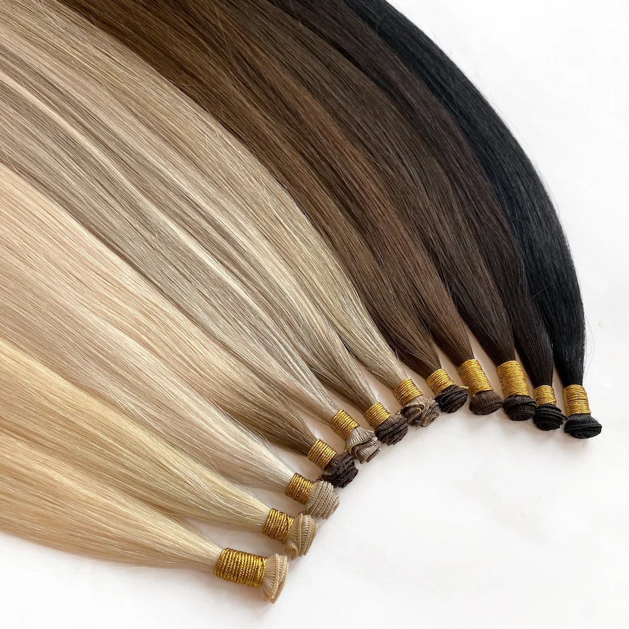 Best Hand Tied Weft Virgin Human Hair Extensions Black (#1b)