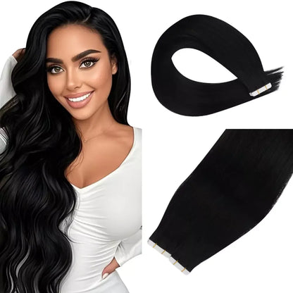 Straight Classic Tape-In Hair Extensions Color #1