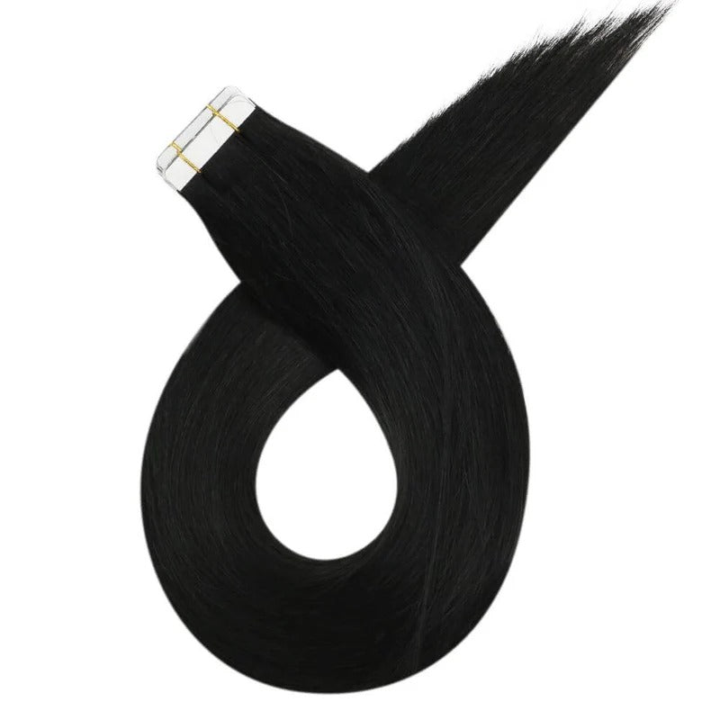 Straight Classic Tape-In Hair Extensions Color #1