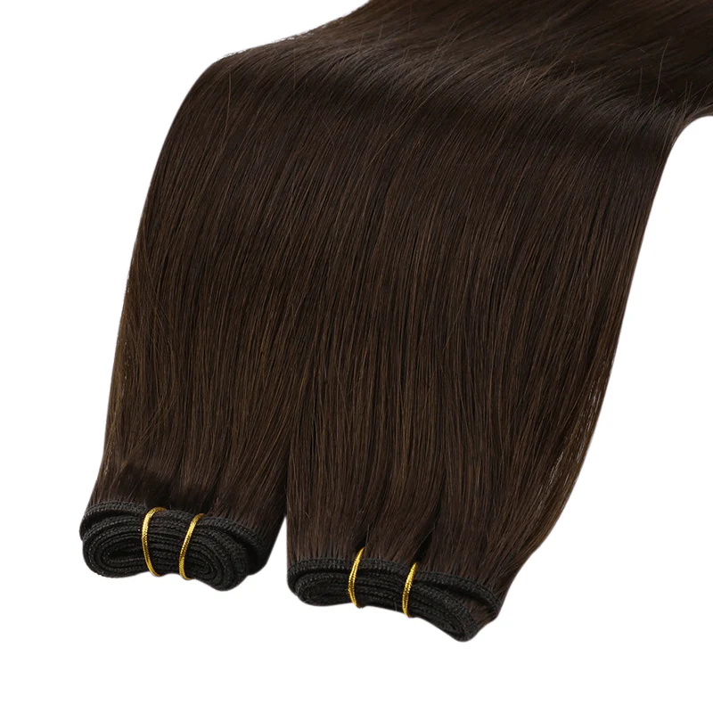 100% Human Hair Sew In Extensions Machine Weft Color #1