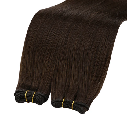 100% Human Hair Sew In Extensions Machine Weft Color #1