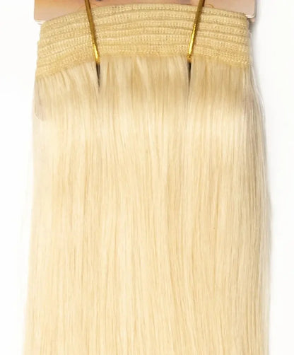 Human Hair Weft Sew In Extensions Platinum Blonde (#60)