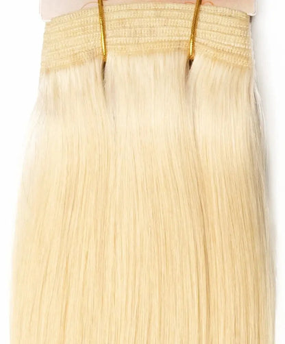 Human Hair Weft Sew In Extensions Platinum Blonde (#60)