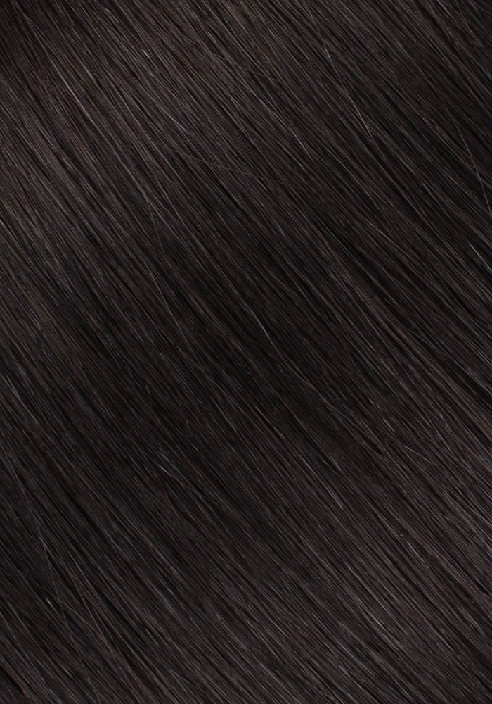 100% Human Hair Sew In Extensions Machine Weft Color #1