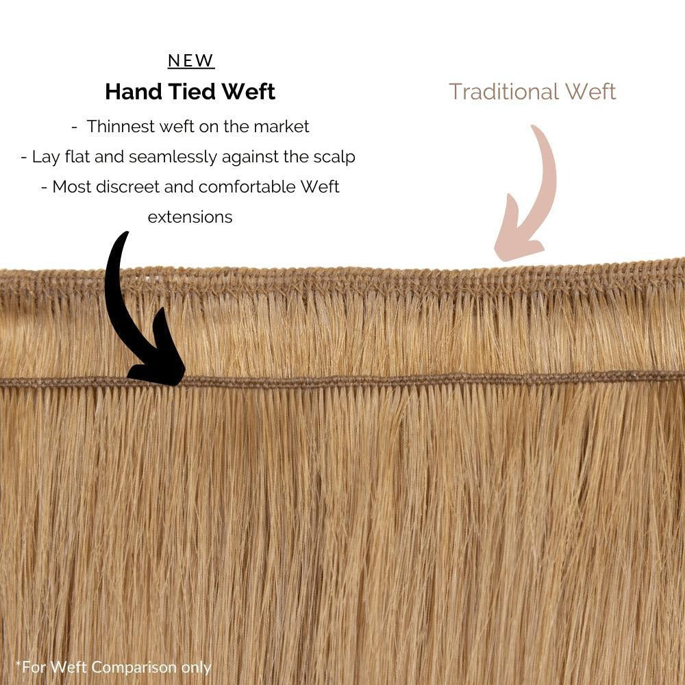 Best Hand Tied Weft Virgin Human Hair Extensions Black (#1b)