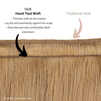 Best Hand Tied Weft Virgin Human Hair Extensions Black (#1b)