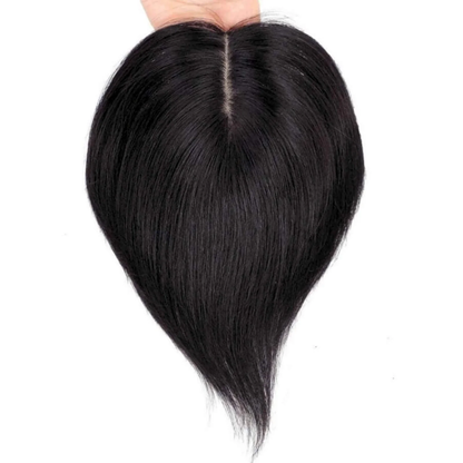 7*10cm Grey Natural Hair Topper for Women Cover and Add Hair Volume for Thinning Hair