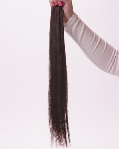 100% Human Hair Sew In Extensions Machine Weft Color #1